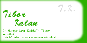 tibor kalan business card
